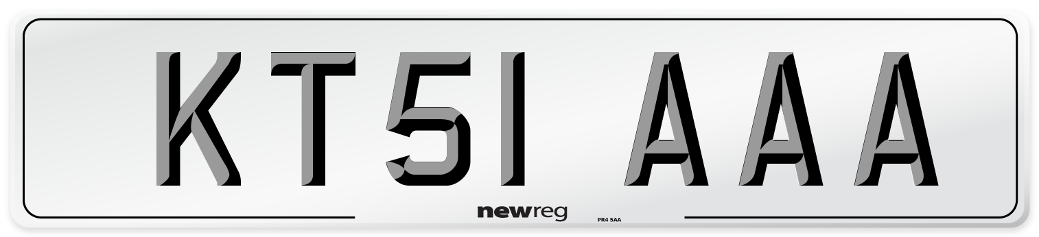 KT51 AAA Number Plate from New Reg